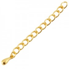 DQ metal extension chain with drop Gold